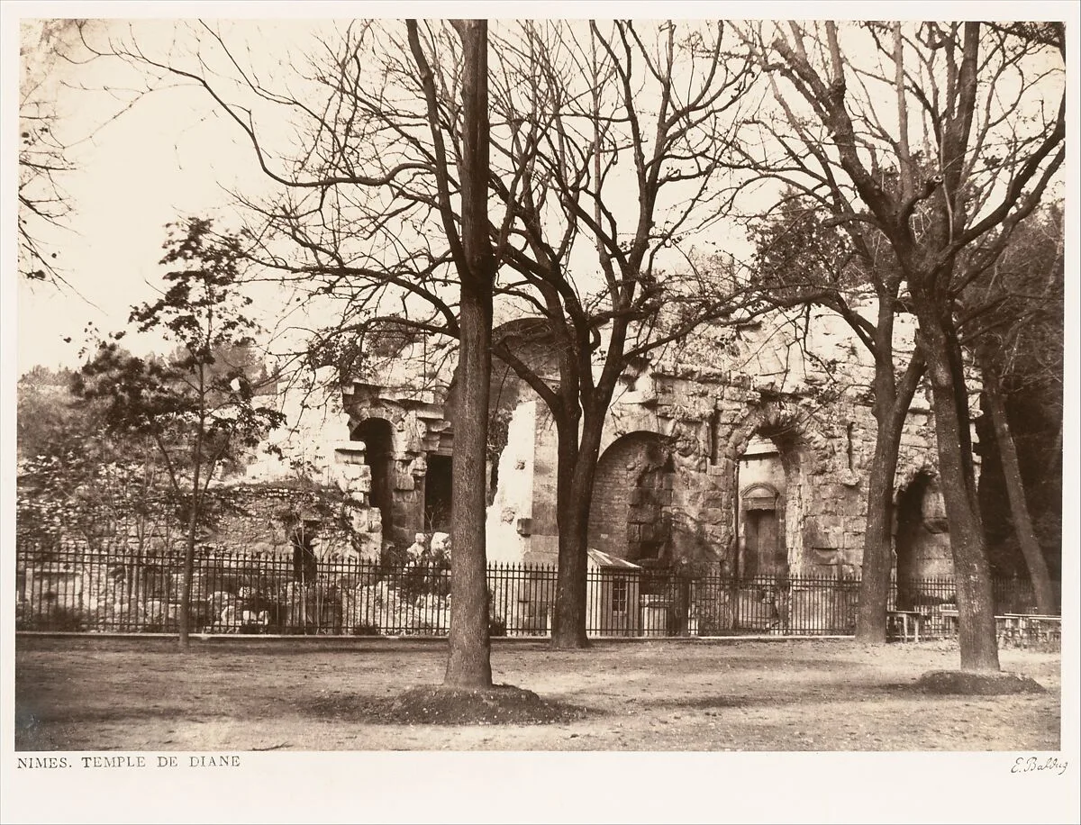 Nîmes, Temple de Diane — Edouard Baldus
