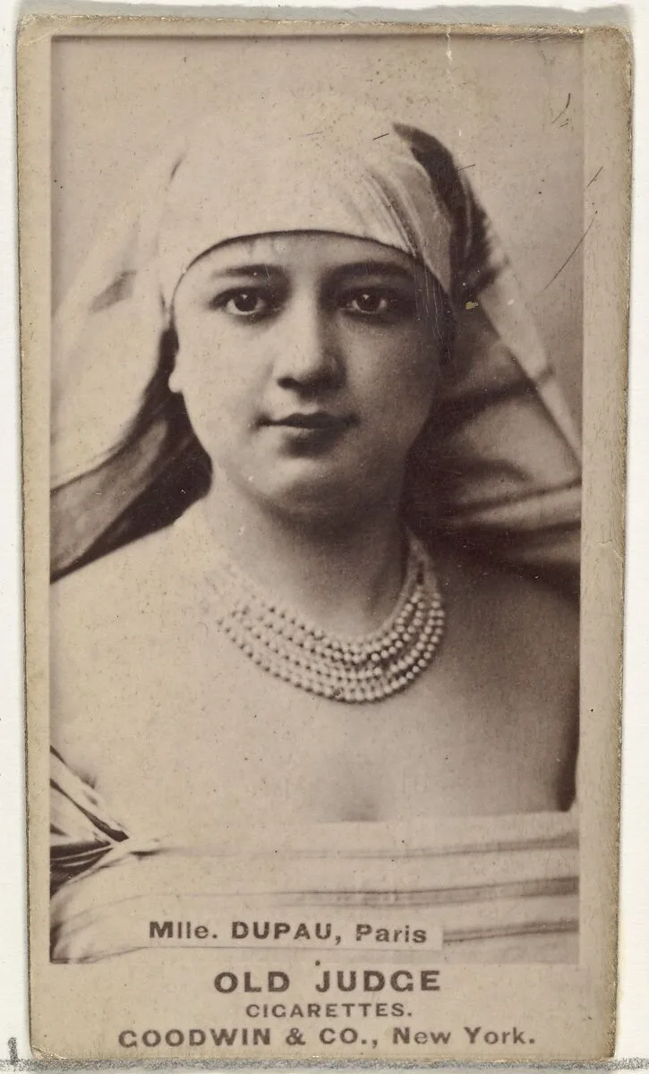 Mlle. Dupau, Paris, from the Actors and Actresses series (N171) for Old Judge Cigarettes — Goodwin & Company