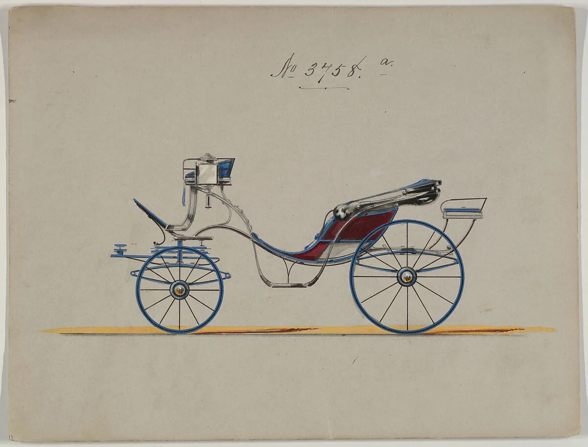 Design for Cabriolet or Victoria, no. 3758a — Brewster & Co.