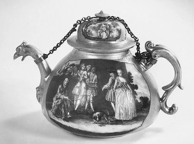 Teapot — Meissen Manufactory|Abraham Seuter|Charles Antoine Coypel