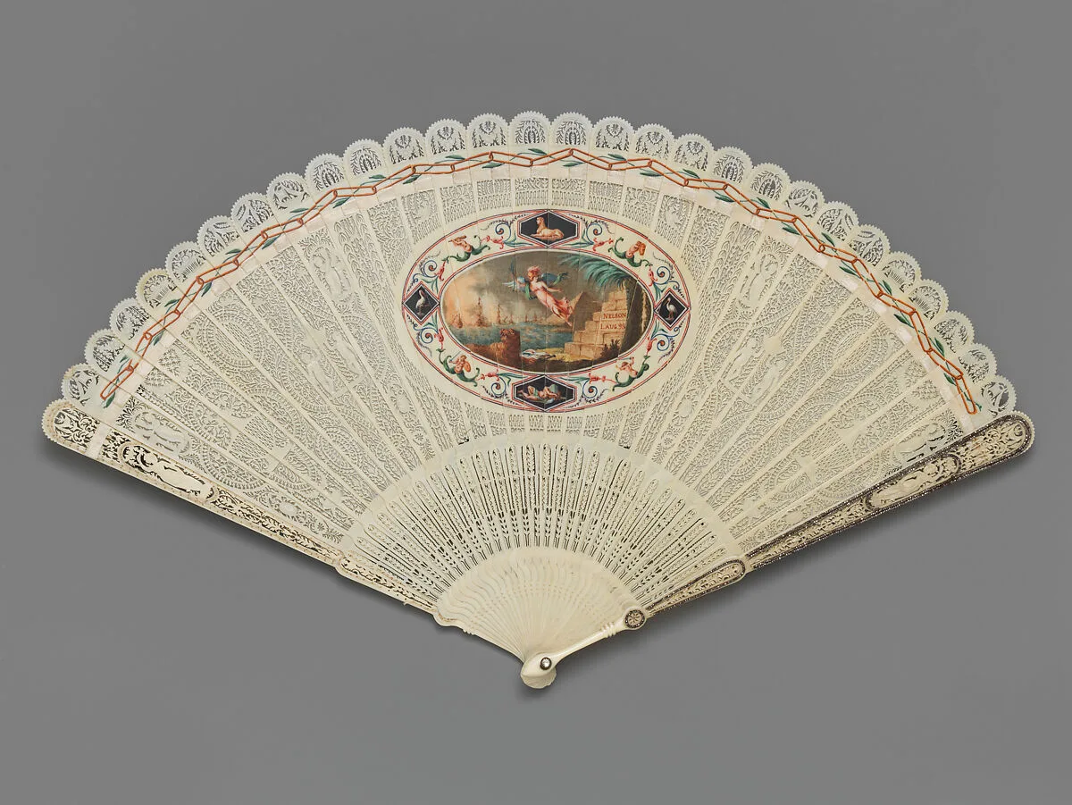 Brisé fan depicting The Battle of the Nile — Unknown