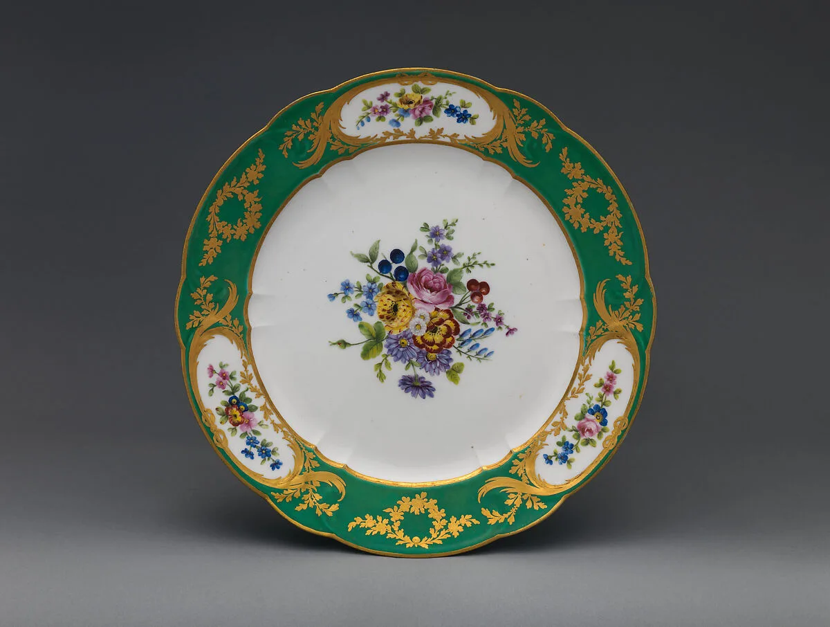 Plate (part of a service) — Sèvres Manufactory|Jean-Baptiste Tandart|Michel-Barnabé Chauvaux