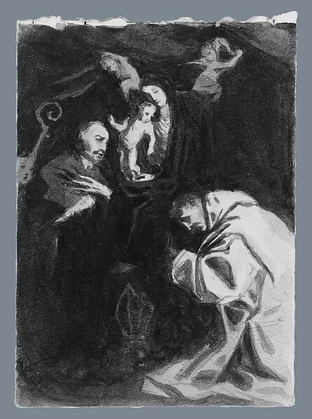 Holy Family and a Monk (from Scrapbook) — John Singer Sargent