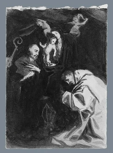 Holy Family and a Monk (from Scrapbook)