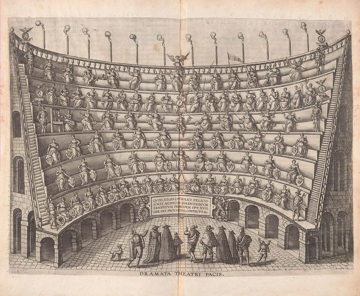 Descriptio Publicae Gratulationis Spectaculorum et Ludorum, in Advent Sereniss. Principis Ernesti Archiducis Austriae ... (Entry of Ernest, Archduke of Austria, into Antwerp, July 18, 1594) — Peeter van der Borcht|Johannes Moretus|Johannes Bochius|Johannes Moretus