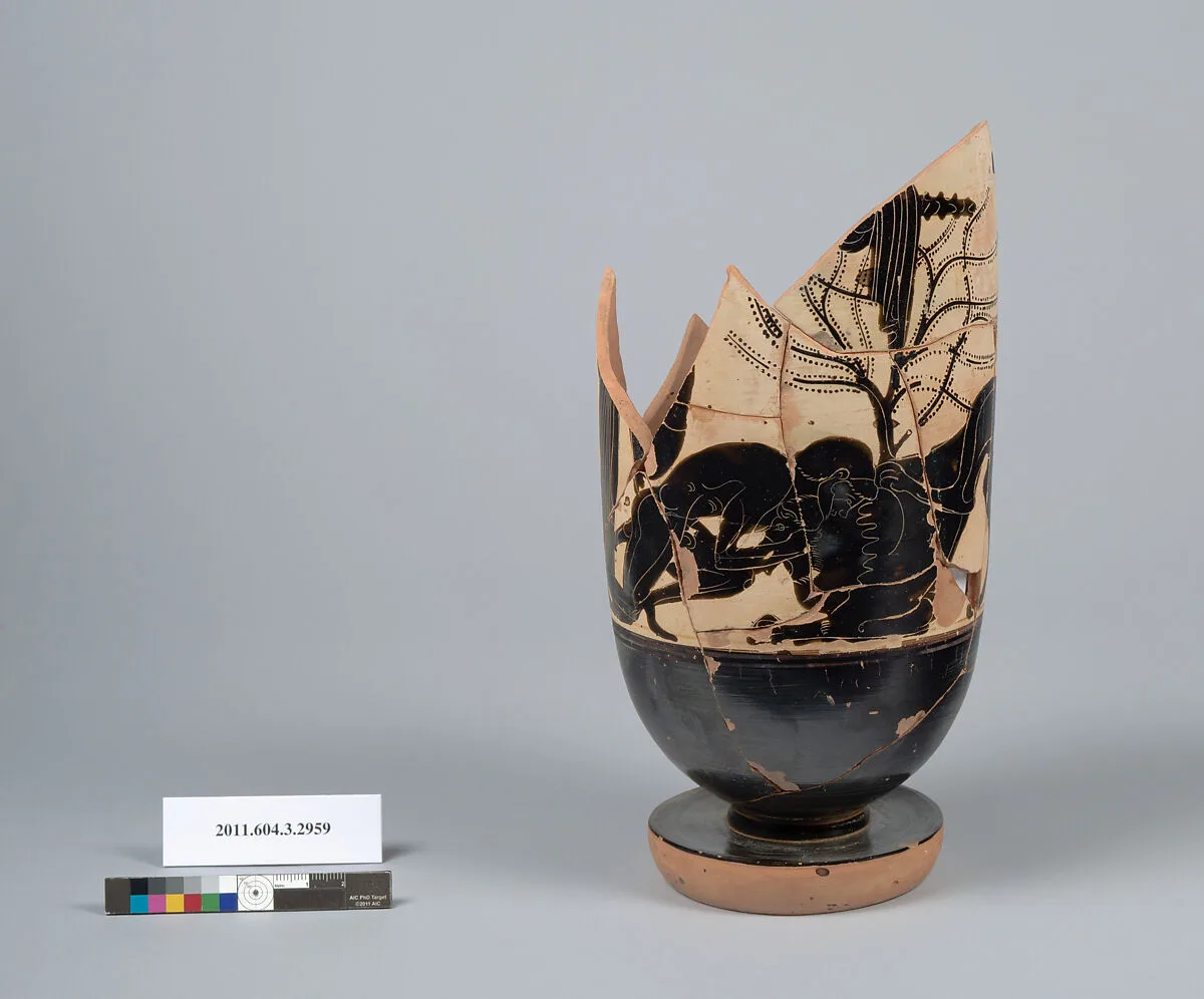Terracotta fragment of a lekythos (oil flask) — Unknown