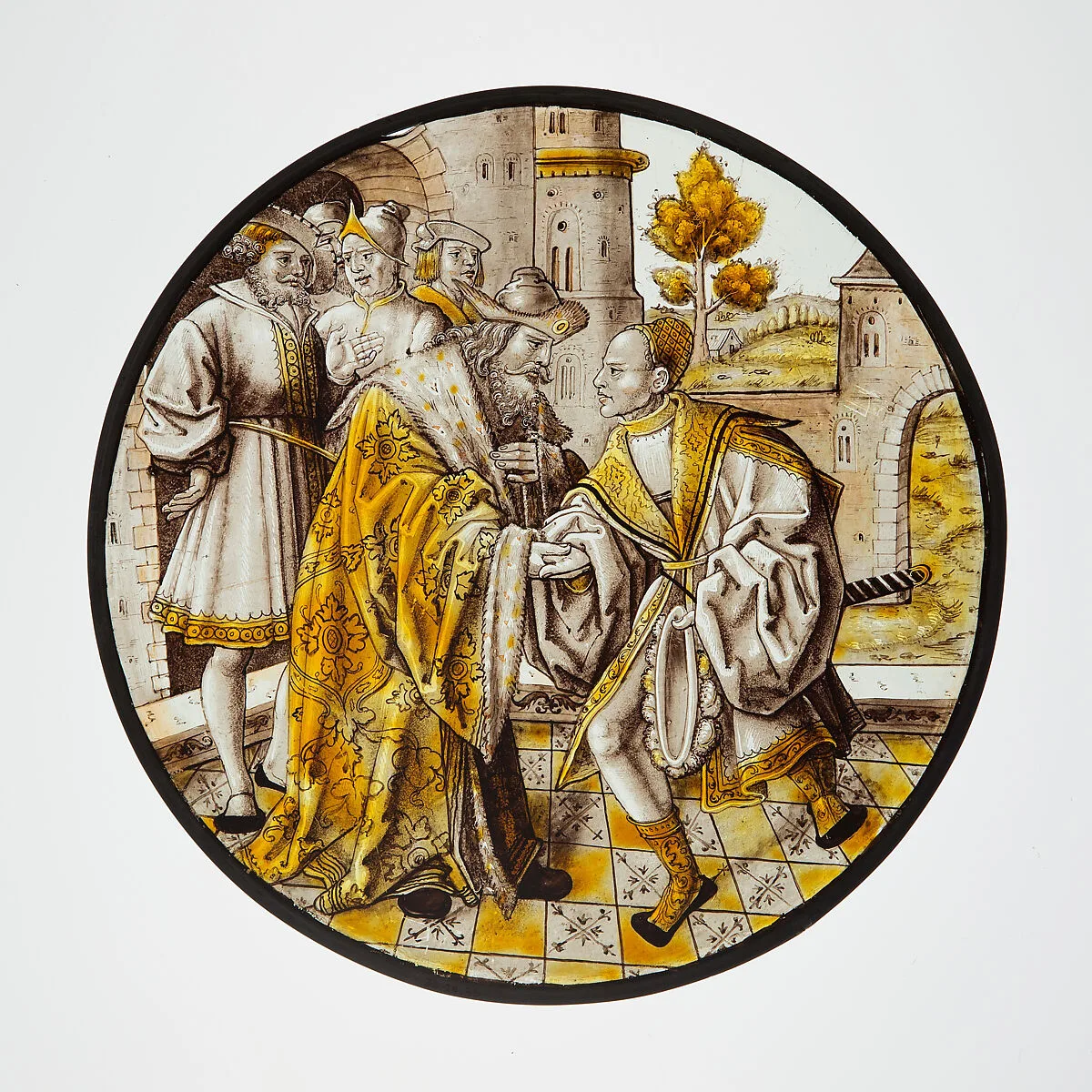 Roundel with Return of the Prodigal Son — Unknown