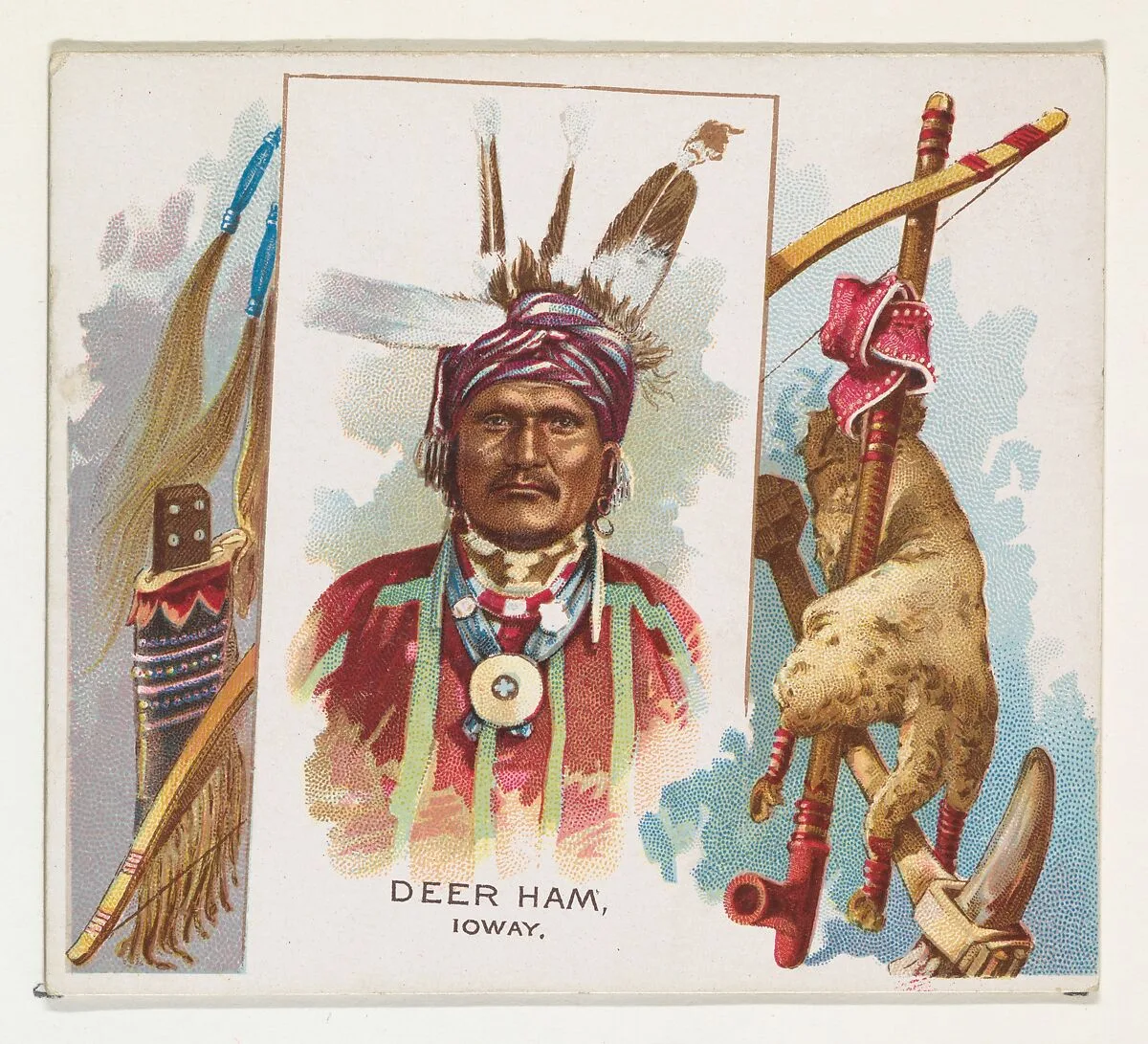 Deer Ham, Ioway, from the American Indian Chiefs series (N36) for Allen & Ginter Cigarettes — Allen & Ginter