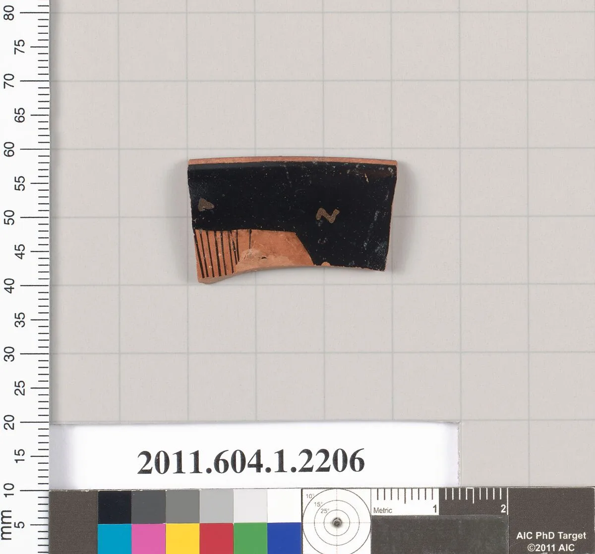Terracotta rim fragment of a kylix (drinking cup) — Unknown