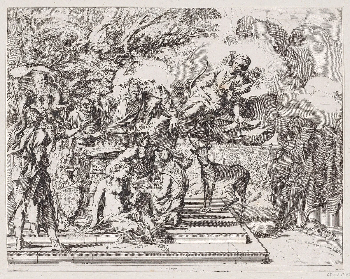 The sacrifice of Iphigenia — Pietro Testa|Arnold van Westerhout
