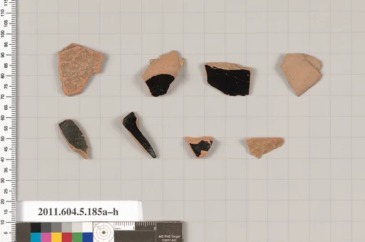 Terracotta fragments of kylikes (drinking cups)