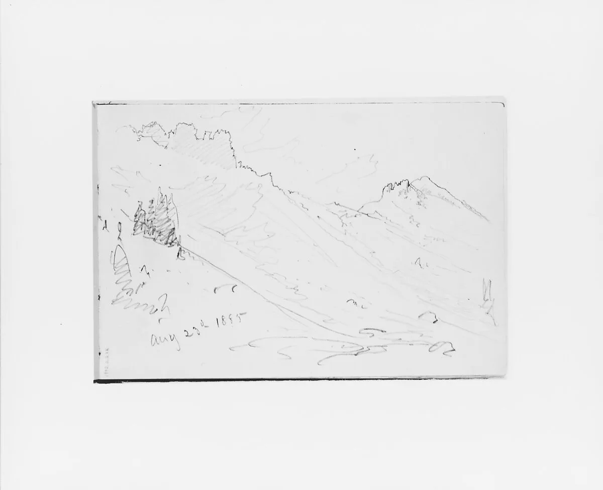 Mountain Slope Aug 23 1885 (from Sketchbook X) — William Trost Richards