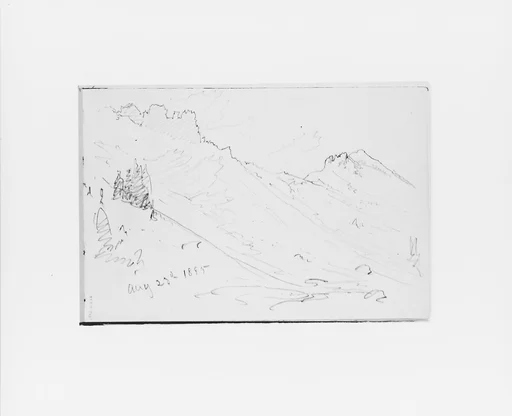 Mountain Slope Aug 23 1885 (from Sketchbook X)