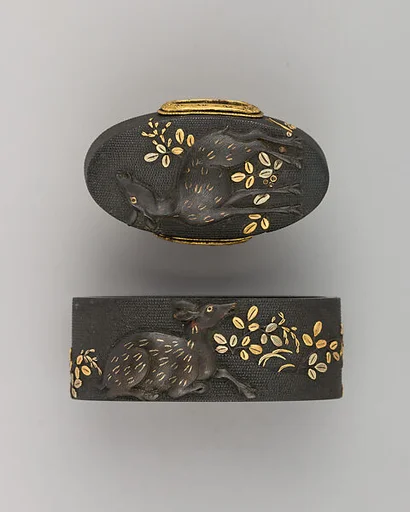 Sword-Hilt Collar and Pommel (Fuchigashira)