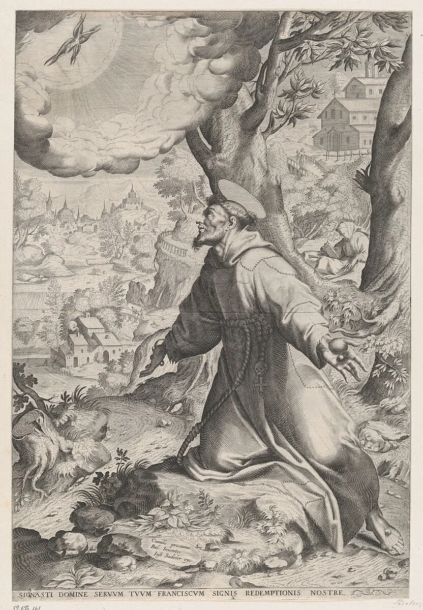 Saint Francis Receiving the Stigmata — Camillo Procaccini|Justus Sadeler