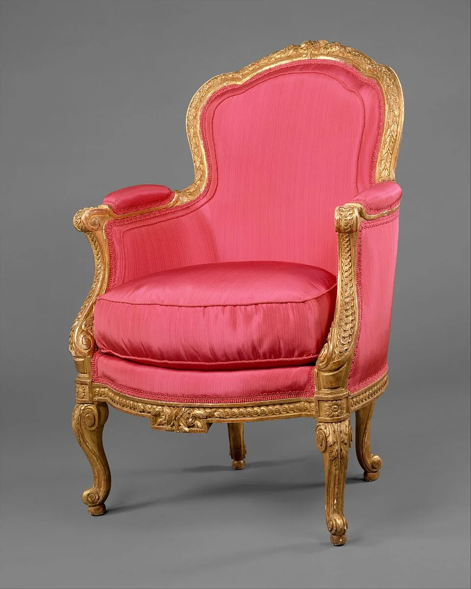 Armchair (bergère en cabriolet) (one of a pair) — Claude-Louis Burgat
