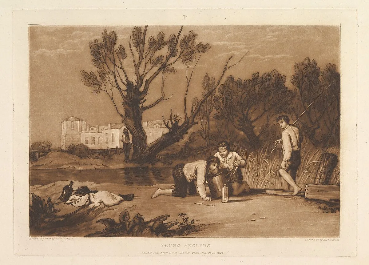 Young Anglers (Liber Studiorum, part VII) — Joseph Mallord William Turner|Robert Dunkarton|Joseph Mallord William Turner