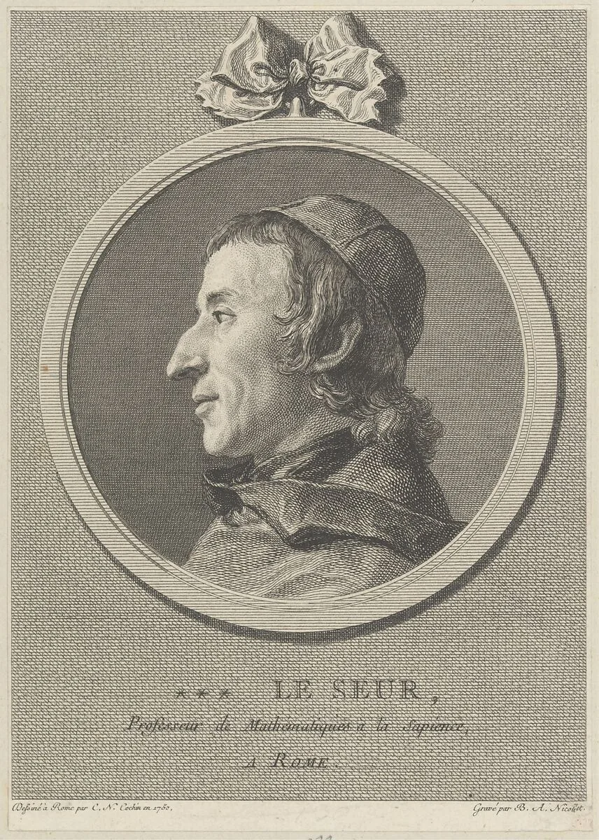 Le Seur, Professeur de Mathématiques á la Sapience, a Rome — Charles Nicolas Cochin II