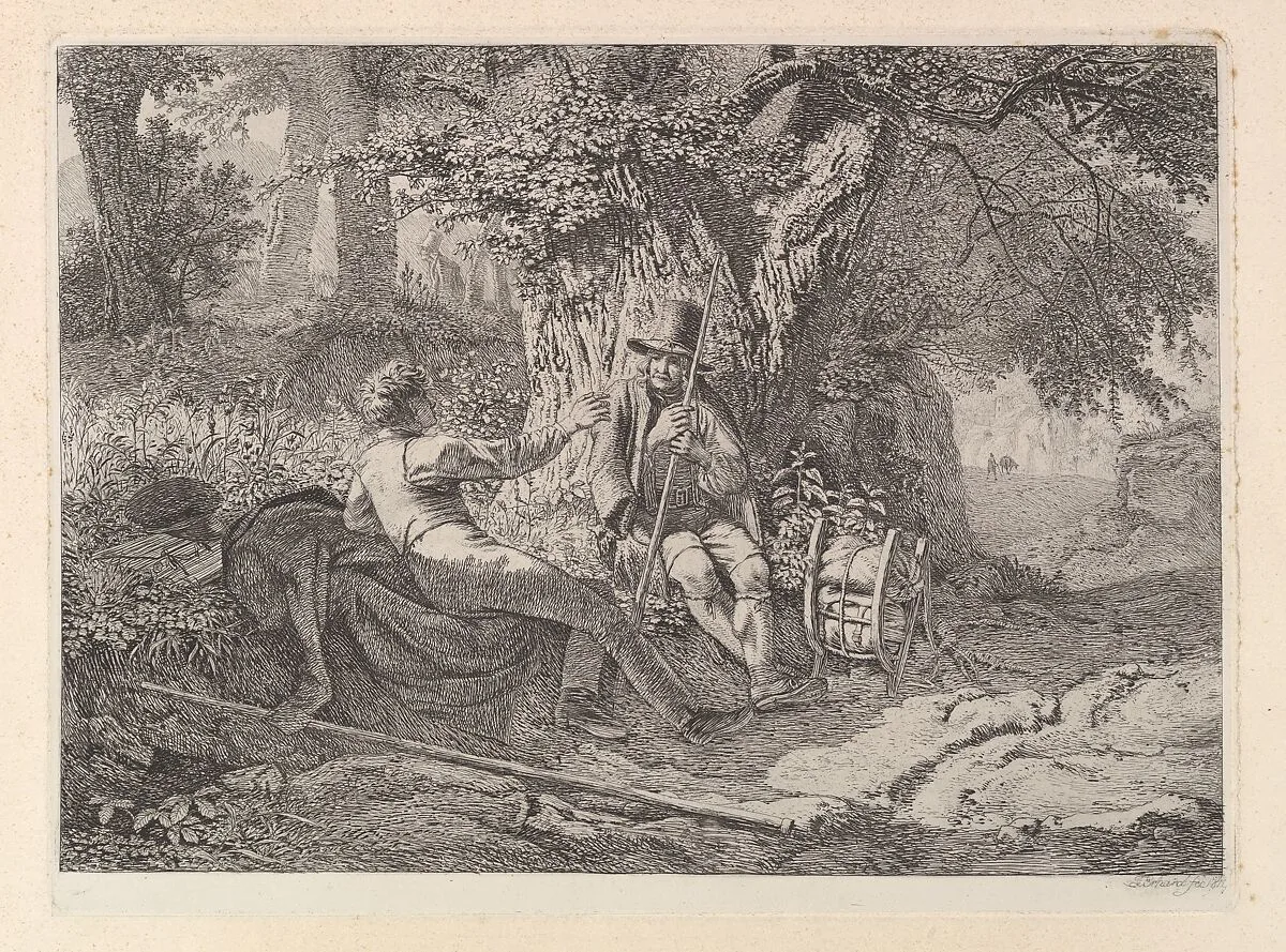 The Artist, Resting with his Guide — Johann Christoph Erhard