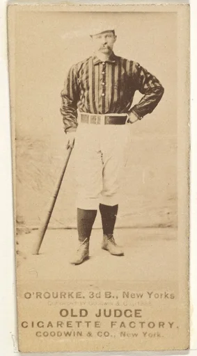 James Henry O'Rourke, 3rd Base, New York, from the Old Judge series (N172) for Old Judge Cigarettes