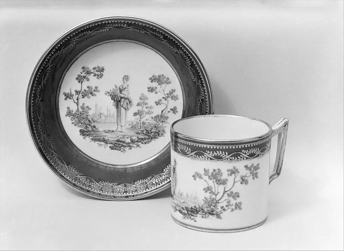 Cup and saucer — Tournai