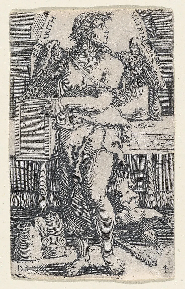 Arithmetria, from "The Seven Liberal Arts" — Sebald Beham