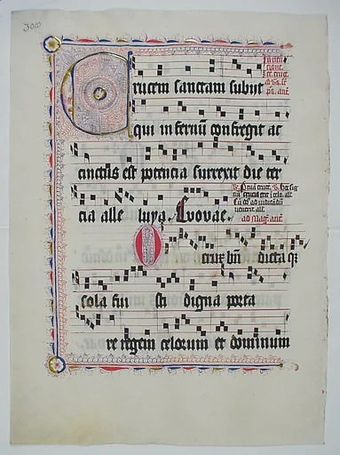 Manuscript Leaf with Initial C, from an Antiphonary