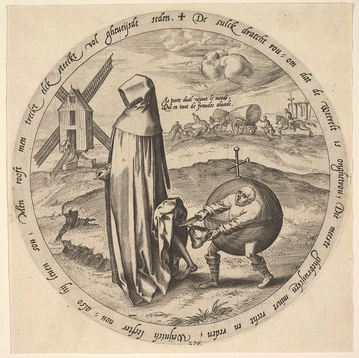 The Misanthrope Robbed by the World, from Twelve Flemish Proverbs — Pieter Bruegel the Elder|Jan (Johannes) Wierix