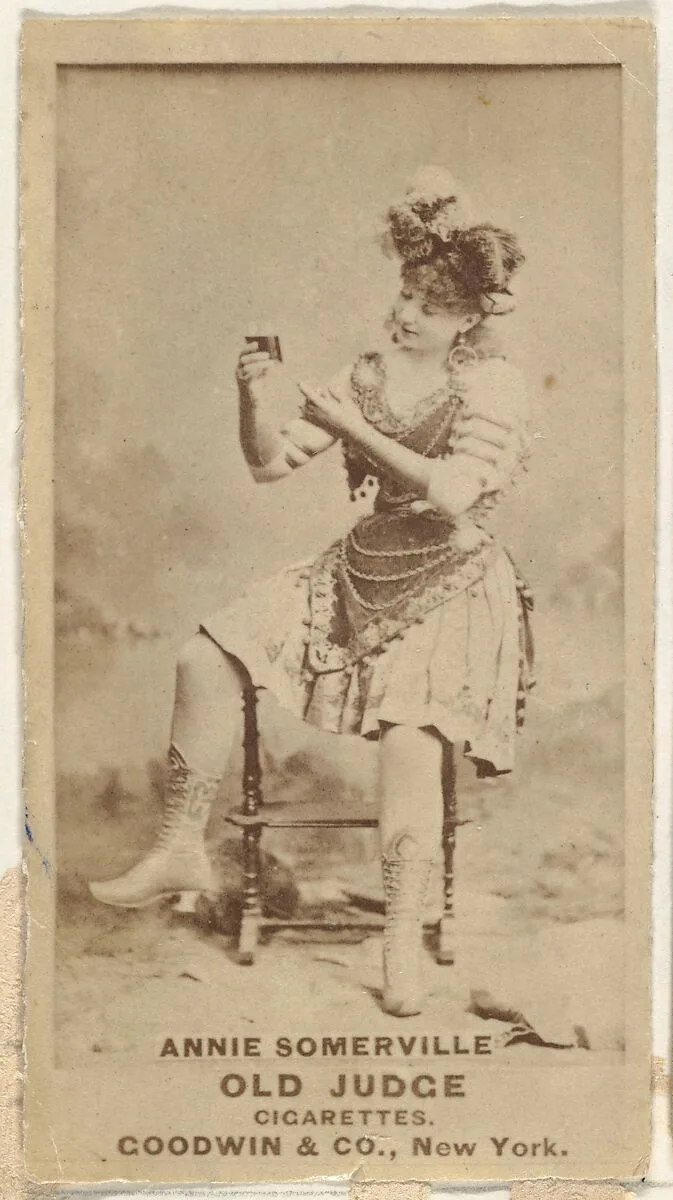 Annie Somerville, from the Actors and Actresses series (N171) for Old Judge Cigarettes — Goodwin & Company