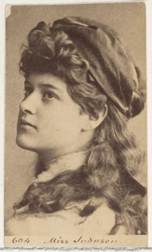 Card 604, Miss Johnson, from the Actors and Actresses series (N45, Type 1) for Virginia Brights Cigarettes