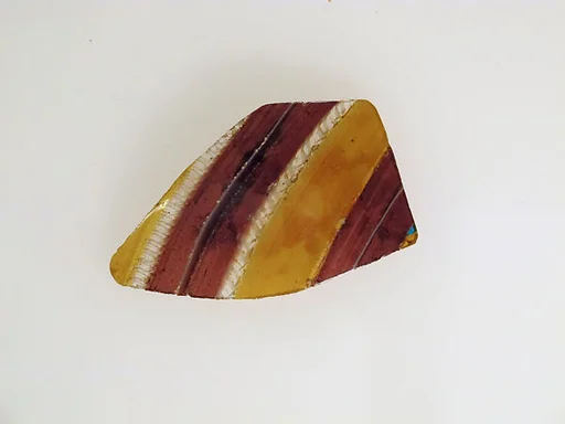 Glass striped mosaic vessel fragment