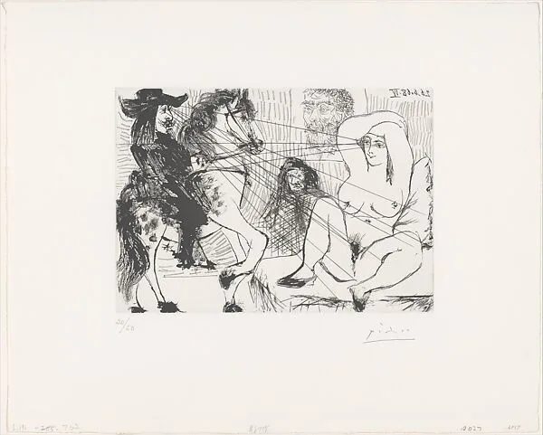Exchange of Glances, from 347 Suite — Pablo Picasso|Aldo and Piero Crommelynck|Galerie Louise Leiris