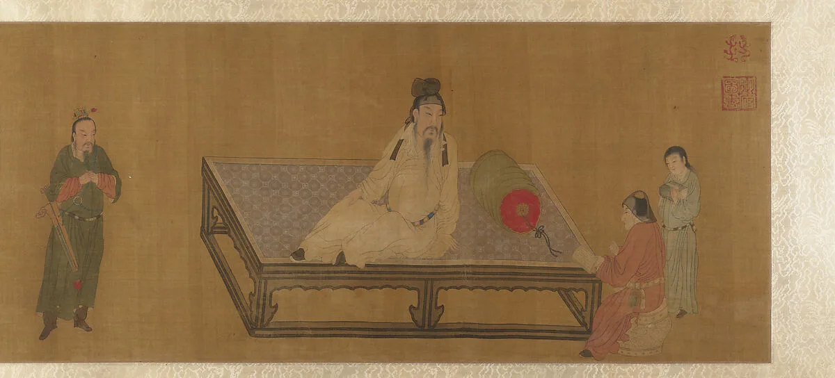 明/清 佚名 倣宋徽宗 明皇訓儲圖摹本 卷|Copy of Tang Ming Huang Instructing the Prince — Unidentified artist|Emperor Huizong