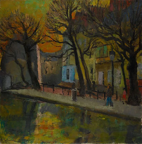 Street along the Canal Saint-Martin, Paris — Willy Eisenschitz