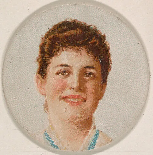 Portrait of woman, from the Novelties series (N228, Type 1) issued by Kinney Bros. — Kinney Brothers Tobacco Company