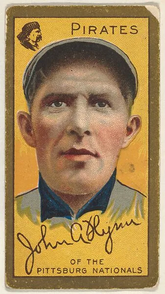 John Flynn, Pittsburgh Pirates, National League, from the "Baseball Series" (Gold Borders) set (T205) issued by the American Tobacco Company — American Tobacco Company