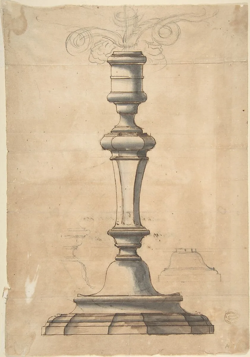 Candlestick with Three Branches — Anonymous, Italian, Bolognese 18th century artist