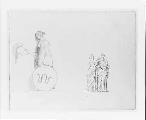 Athena;Two Classical Figures (Possibly Venus) (from Sketchbook)