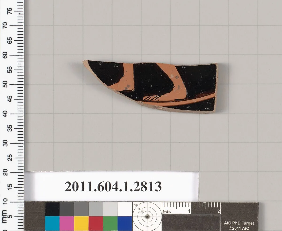 Terracotta fragment of a kylix (drinking cup) — Unknown