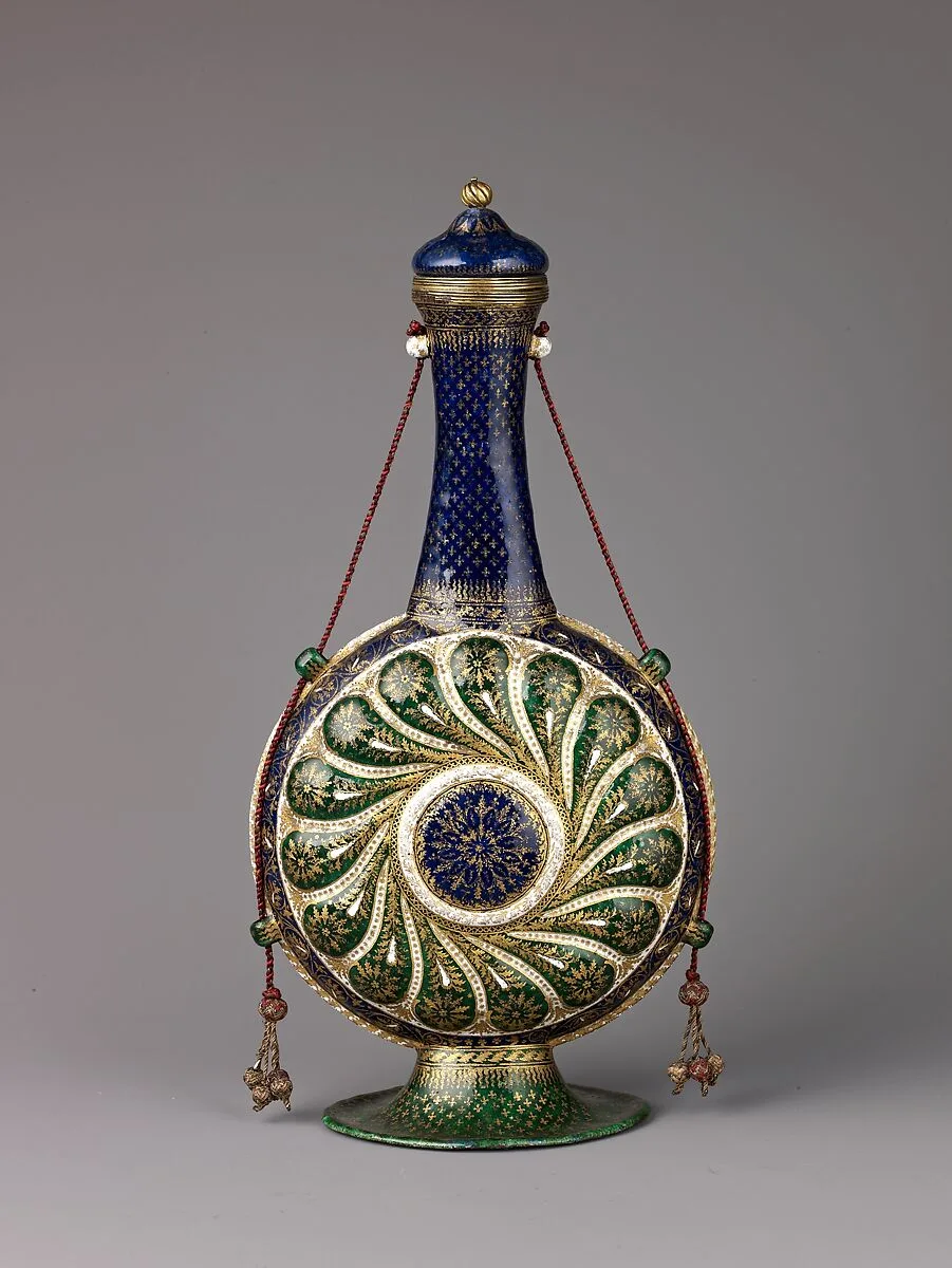 Pilgrim Bottle and Cover — Unknown