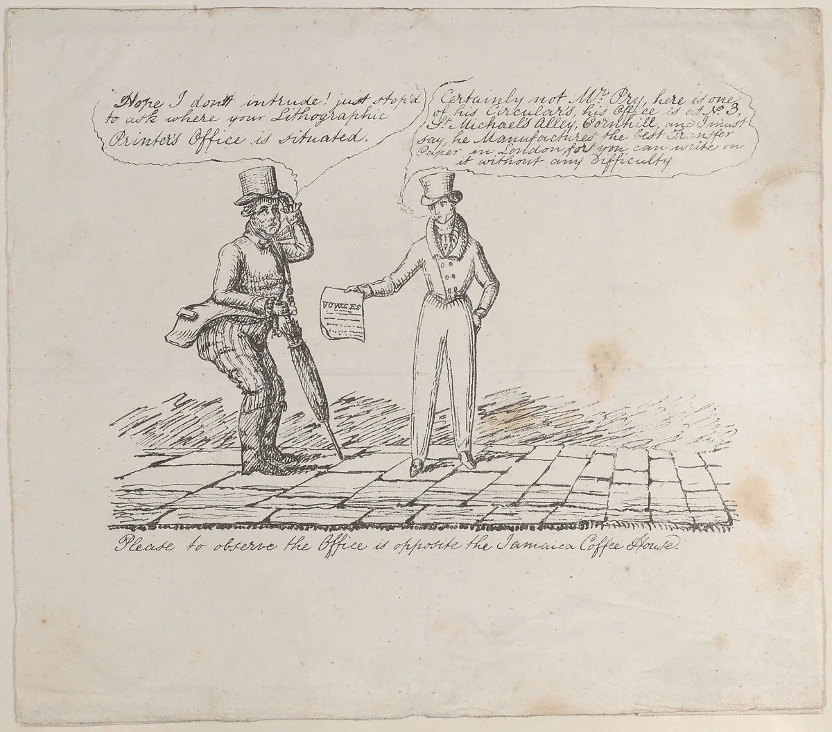 Trade Card for Vowles Lithographic Printer's Office, Printer — Anonymous, British, 19th century