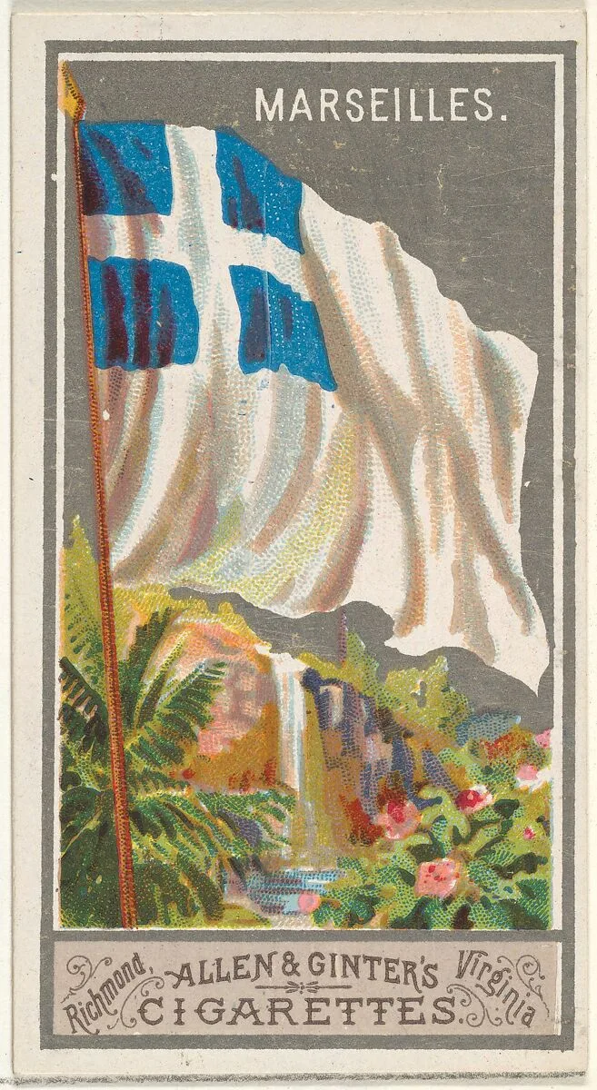 Marseilles, from the City Flags series (N6) for Allen & Ginter Cigarettes Brands — Allen & Ginter