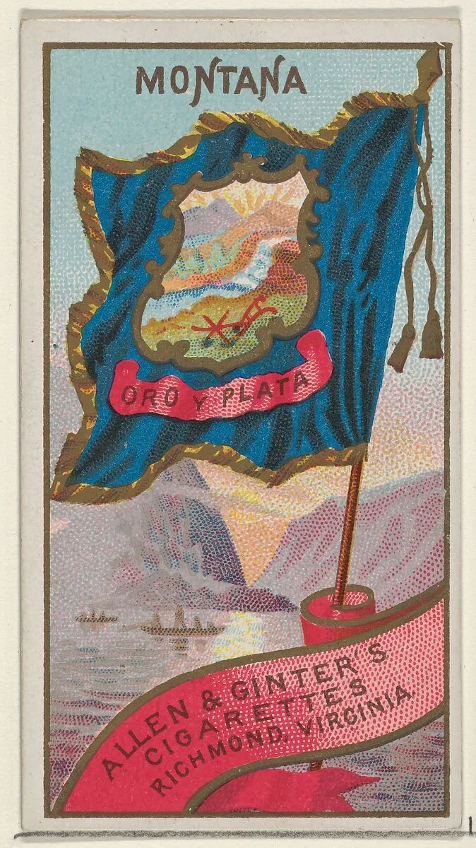 Montana, from Flags of the States and Territories (N11) for Allen & Ginter Cigarettes Brands — Allen & Ginter