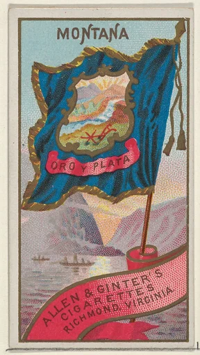 Montana, from Flags of the States and Territories (N11) for Allen & Ginter Cigarettes Brands