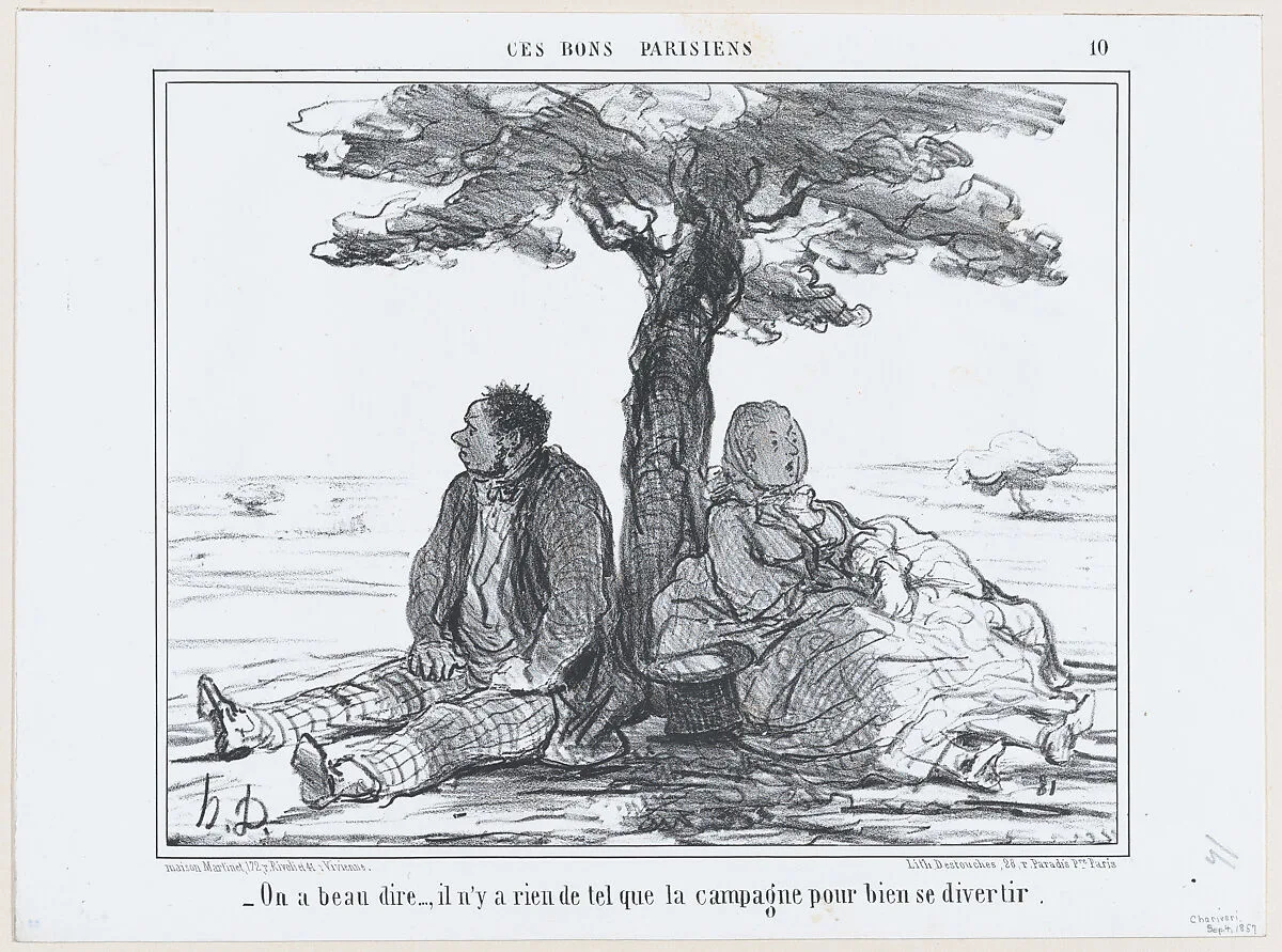 On a beau dire..., from Ces Bons Parisiens, published in "Le Charivari" — Aaron Martinet|Honoré Daumier|Destouches