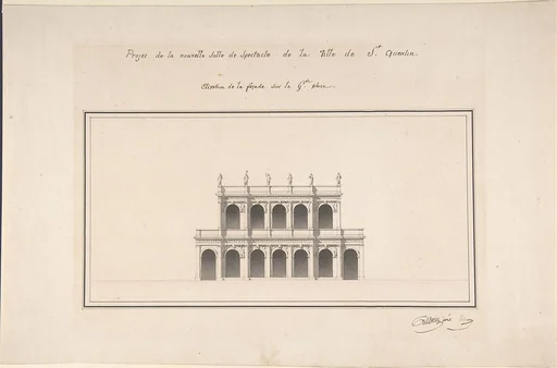 Project for the New Theater at St. Quentin (Aisne) - Elevation