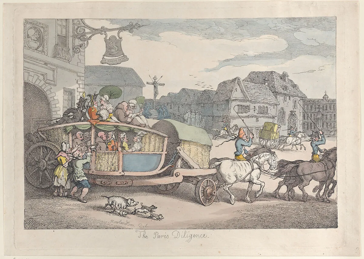 Paris Diligence — Thomas Tegg|Thomas Rowlandson