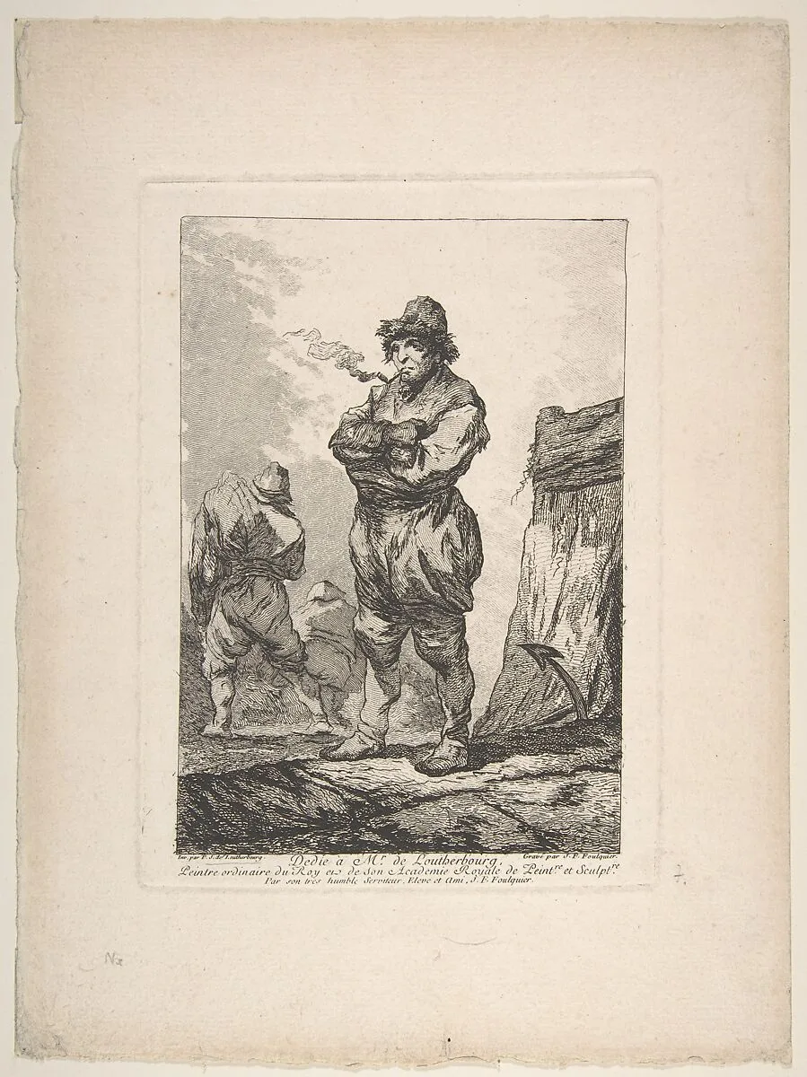 A Sailor Smoking with His Arms Crossed, from "Matelots" — Joseph François Foulquier|Philippe Jacques de Loutherbourg