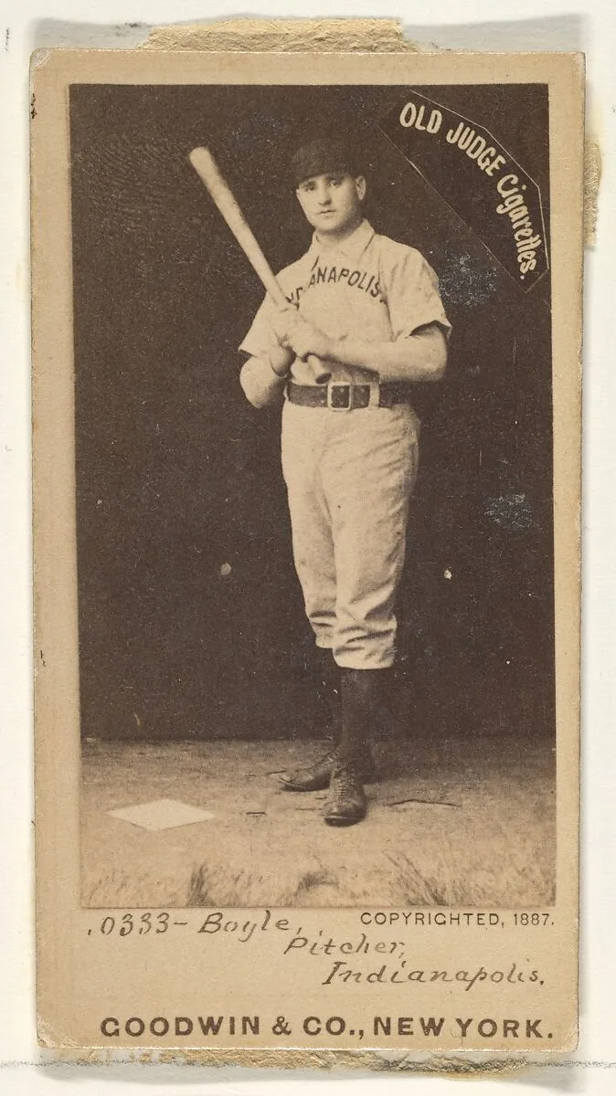 Boyle, Pitcher, Indianapolis, from the Old Judge series (N172) for Old Judge Cigarettes — Goodwin & Company