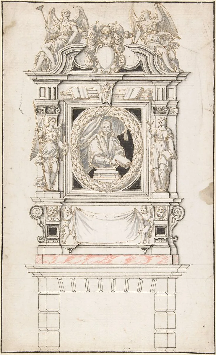 Design for a Wall Tomb — Anonymous, French, 17th century